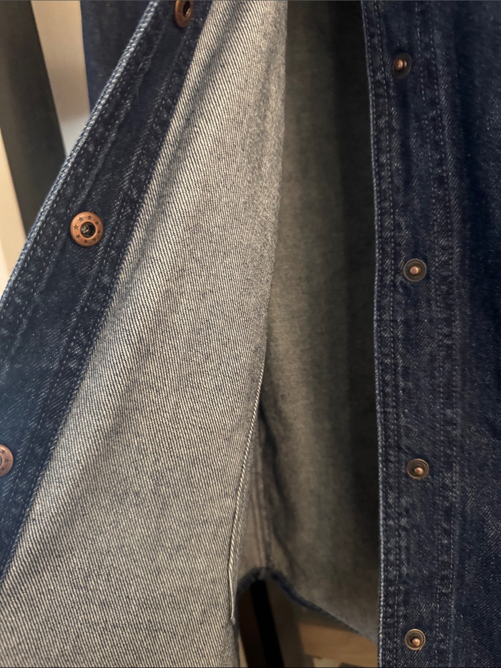 Pilcro Anthropologie Utility Denim Long Chore Jacket Size S - Picture 7 of 9